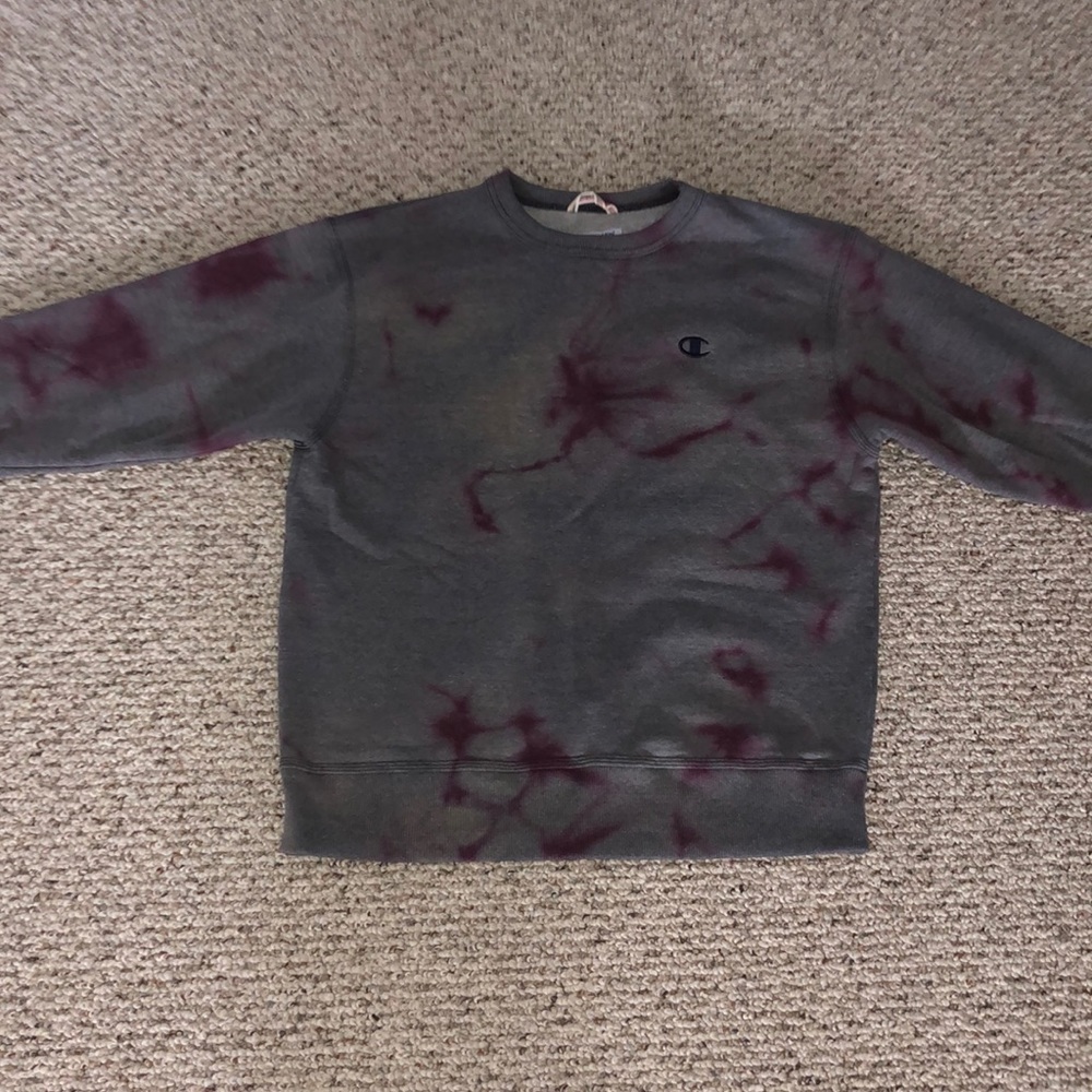 Bleach dyed champion sweatshirt